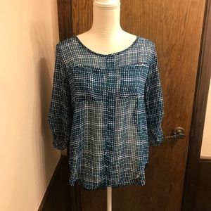 Pepper Moon Sheer blouse with polkadots size S
